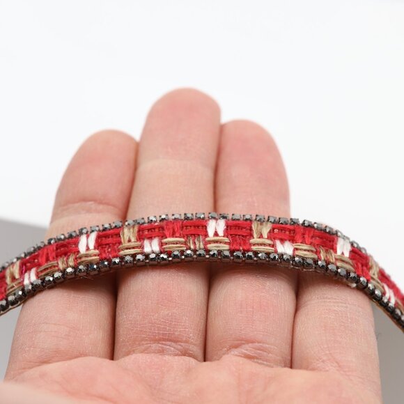 Fancy Choker Adjustable Elegant Lace Chokers Red Necklace  (#20) - Picture 3 of 10